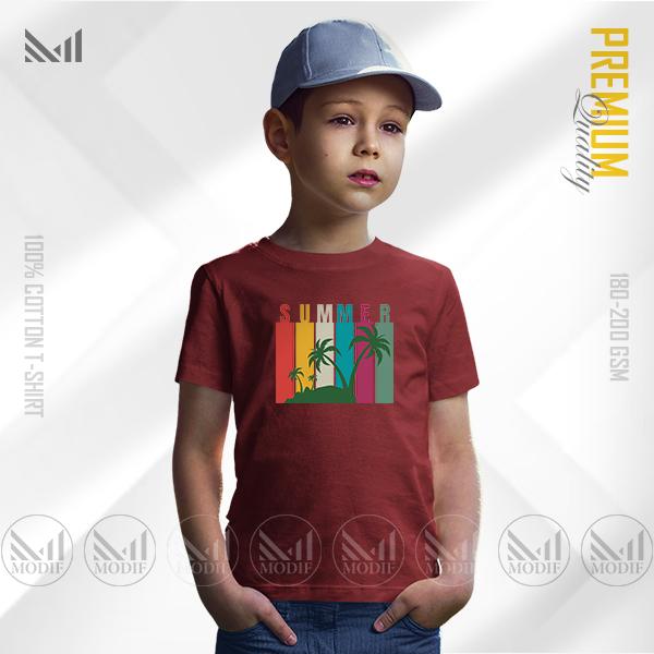 Summer Kids Graphic T-Shirt | Premium Cotton | Unisex Round Neck Short Sleeve