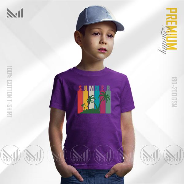 Summer Kids Graphic T-Shirt | Premium Cotton | Unisex Round Neck Short Sleeve