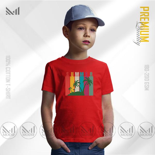 Summer Kids Graphic T-Shirt | Premium Cotton | Unisex Round Neck Short Sleeve