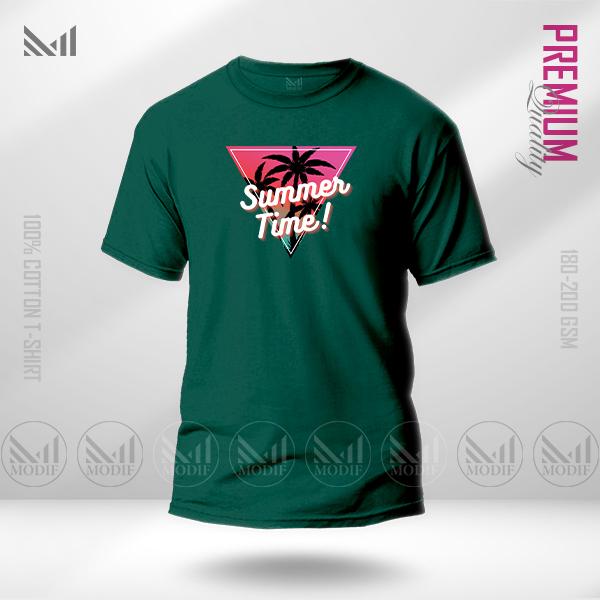 Summer Time Graphic T-Shirt – Vibrant Seasonal Print | Premium Cotton | Unisex Round Neck | Short Sleeve | Lightweight Casual Streetwear