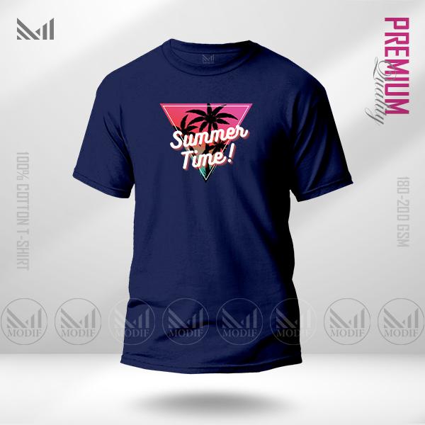 Summer Time Graphic T-Shirt – Vibrant Seasonal Print | Premium Cotton | Unisex Round Neck | Short Sleeve | Lightweight Casual Streetwear