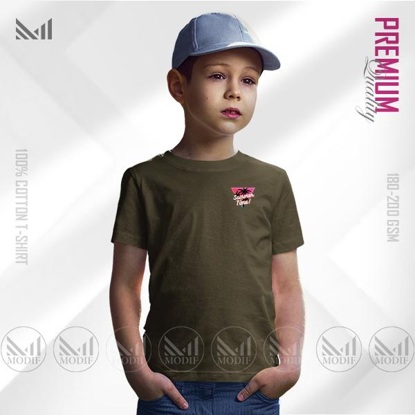 Summer Time Kids Classic T-Shirt – Premium Cotton | Unisex Round Neck | Short Sleeve | Lightweight Comfortable Casual Wear for Boys & Girls