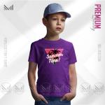Summer Time Kids Graphic T-Shirt – Vibrant Summer Print | Premium Cotton | Unisex Round Neck | Short Sleeve | Lightweight Casual Wear for Boys & Girls