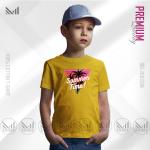 Summer Time Kids Graphic T-Shirt – Vibrant Summer Print | Premium Cotton | Unisex Round Neck | Short Sleeve | Lightweight Casual Wear for Boys & Girls