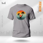 Sun Set Graphic T-Shirt Made With Premium Cotton Unisex Round Neck Short Sleeve