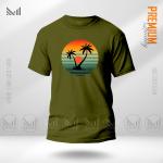 Sun Set Graphic T-Shirt Made With Premium Cotton Unisex Round Neck Short Sleeve