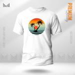 Sun Set Graphic T-Shirt Made With Premium Cotton Unisex Round Neck Short Sleeve