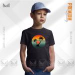 Sun Set Kids Graphic T-Shirt Made With Premium Cotton Unisex Round Neck Short Sleeve