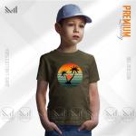 Sun Set Kids Graphic T-Shirt Made With Premium Cotton Unisex Round Neck Short Sleeve