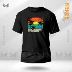 Sunset graphic printed t-shirt premium cotton man women baju tshirt lelaki perempuan