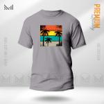 Sunset graphic printed t-shirt premium cotton man women baju tshirt lelaki perempuan