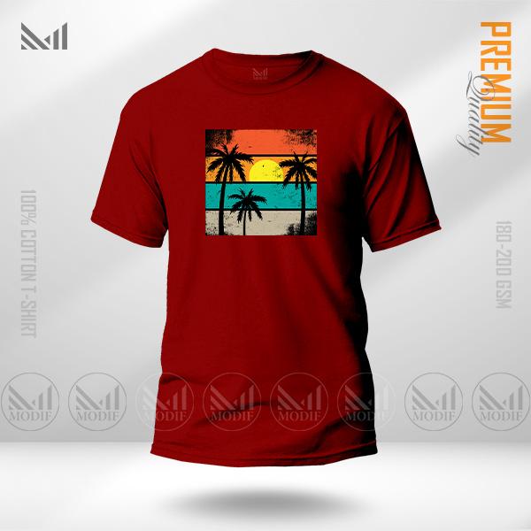 Sunset graphic printed t-shirt premium cotton man women baju tshirt lelaki perempuan