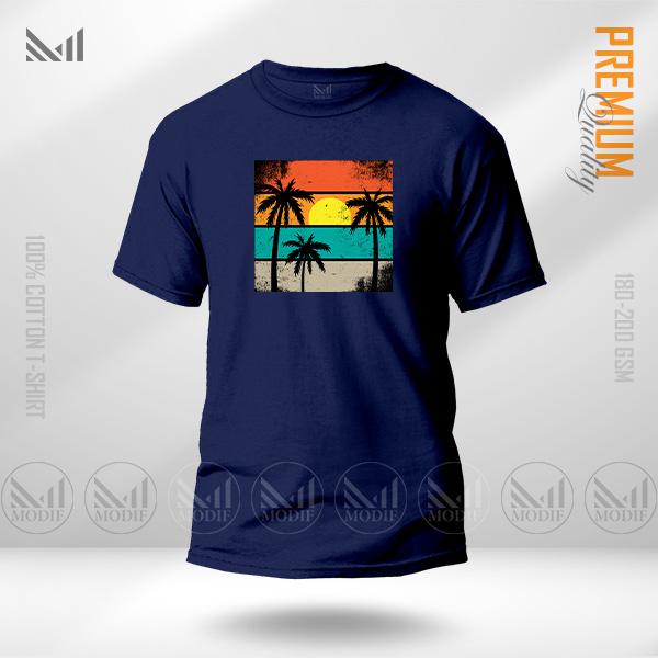Sunset graphic printed t-shirt premium cotton man women baju tshirt lelaki perempuan