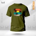 Sunset graphic printed t-shirt premium cotton man women baju tshirt lelaki perempuan