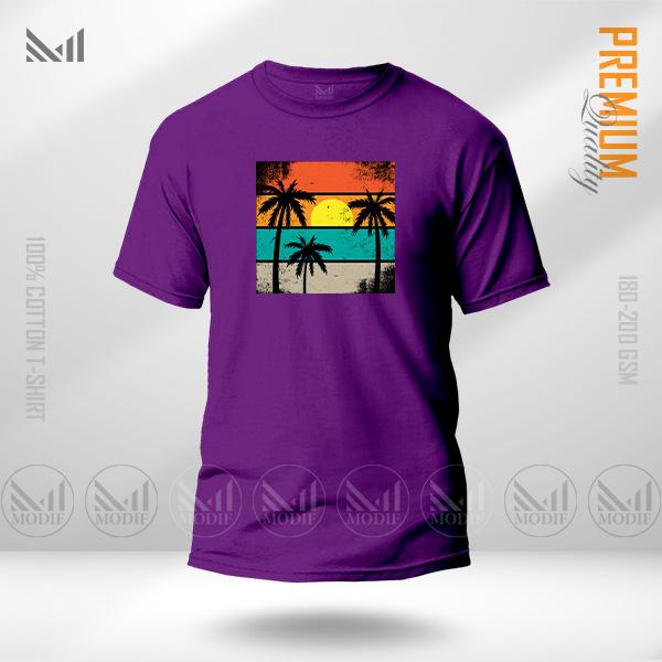 Sunset graphic printed t-shirt premium cotton man women baju tshirt lelaki perempuan