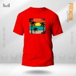 Sunset graphic printed t-shirt premium cotton man women baju tshirt lelaki perempuan