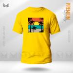 Sunset graphic printed t-shirt premium cotton man women baju tshirt lelaki perempuan