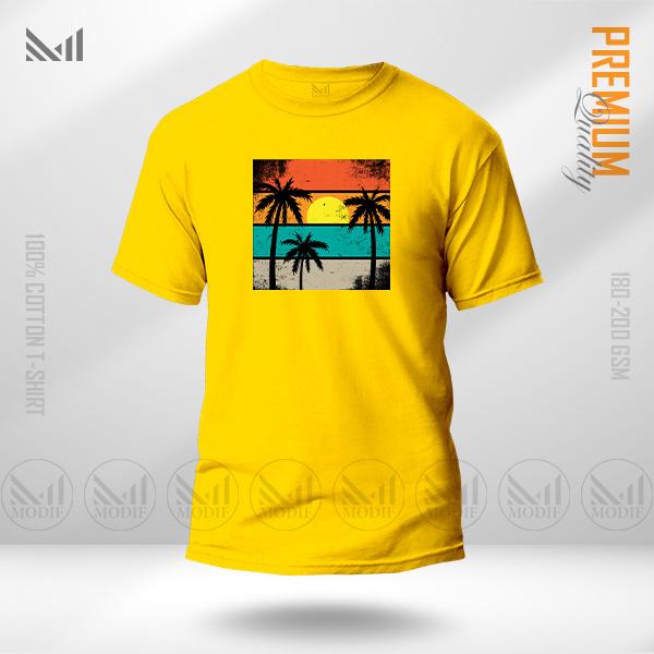 Sunset graphic printed t-shirt premium cotton man women baju tshirt lelaki perempuan