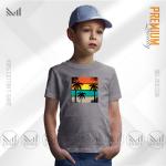 Sunset kids graphic t-shirt premium cotton unisex round neck short sleeve baju budak boys & girls