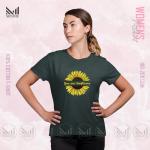 Sunflower Women Graphic T-Shirt Made With Premium Cotton Unisex Round Neck Short Sleeve