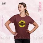 Sunflower Women Graphic T-Shirt Made With Premium Cotton Unisex Round Neck Short Sleeve