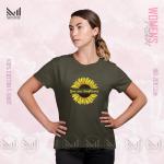 Sunflower Women Graphic T-Shirt Made With Premium Cotton Unisex Round Neck Short Sleeve