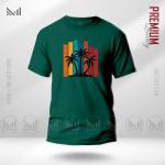 Sunset Stripes Graphic T-Shirt – Retro Gradient Design | Premium Cotton | Unisex Round Neck | Short Sleeve | Casual Summer Streetwear