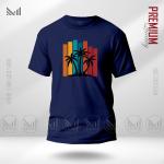 Sunset Stripes Graphic T-Shirt – Retro Gradient Design | Premium Cotton | Unisex Round Neck | Short Sleeve | Casual Summer Streetwear