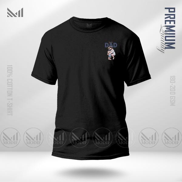 Super dad premium cotton classic t shirt unisex round neck short sleeve baju t shirt lelaki perempuan