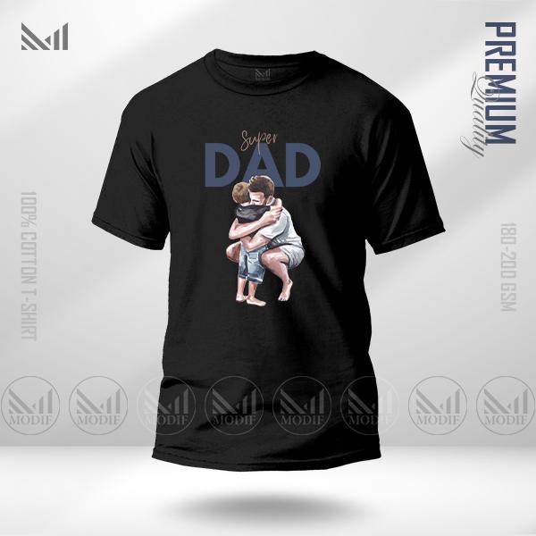 Super dad premium cotton round neck graphic tshirt unisex round neck short sleeve baju tshirt lelaki perempuan