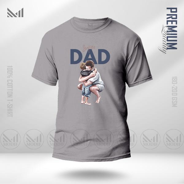 Super dad premium cotton round neck graphic tshirt unisex round neck short sleeve baju tshirt lelaki perempuan