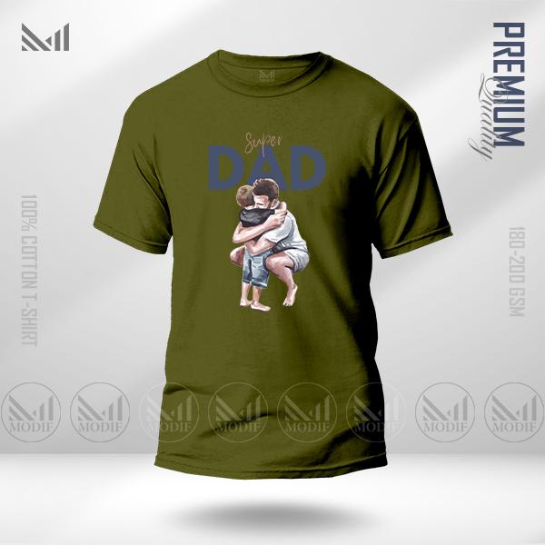 Super dad premium cotton round neck graphic tshirt unisex round neck short sleeve baju tshirt lelaki perempuan