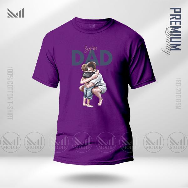 Super dad premium cotton round neck graphic tshirt unisex round neck short sleeve baju tshirt lelaki perempuan