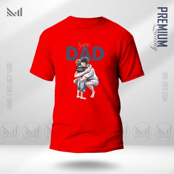 Super dad premium cotton round neck graphic tshirt unisex round neck short sleeve baju tshirt lelaki perempuan