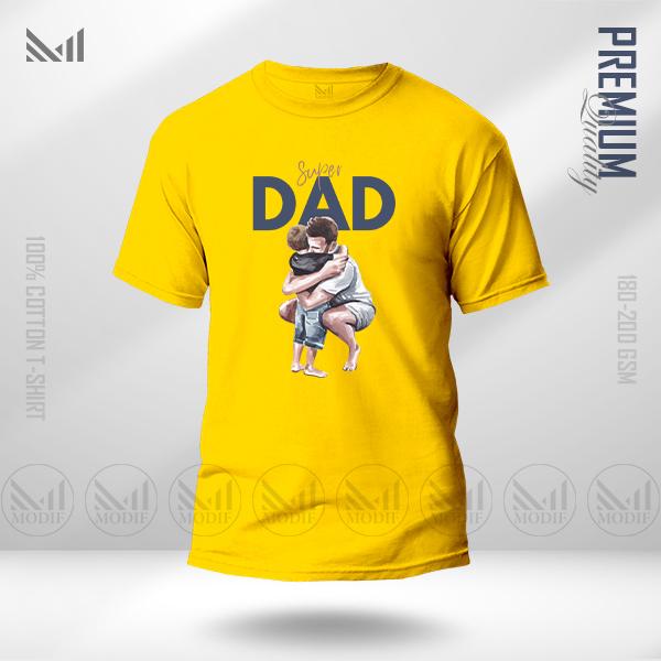 Super dad premium cotton round neck graphic tshirt unisex round neck short sleeve baju tshirt lelaki perempuan