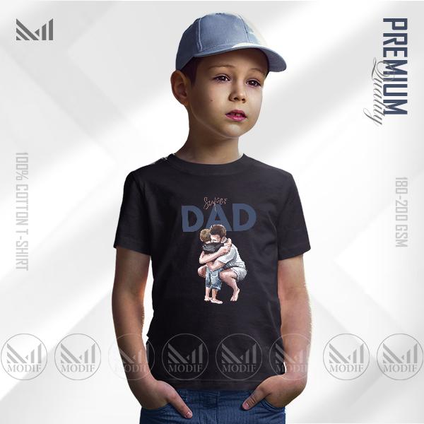Super dad graphic kids t shirt premium cotton unisex roound neck short sleeve boys & girls tshirt