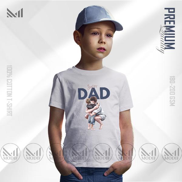 Super dad graphic kids t shirt premium cotton unisex roound neck short sleeve boys & girls tshirt