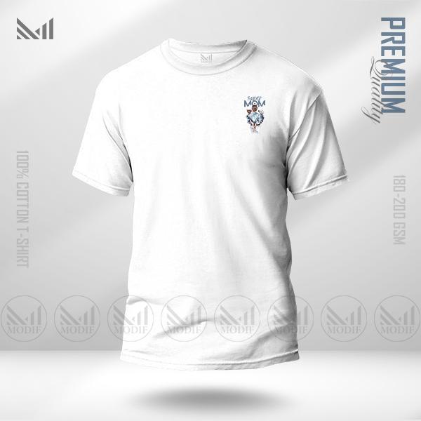 Super mom classic logo t shirt premium cotton unisex round neck short sleeve man women tshirt