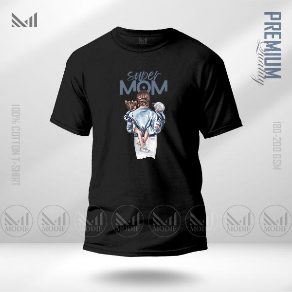 Super mom graphic t shirt premium cotton unisex round neck short sleeve man & women tshirt