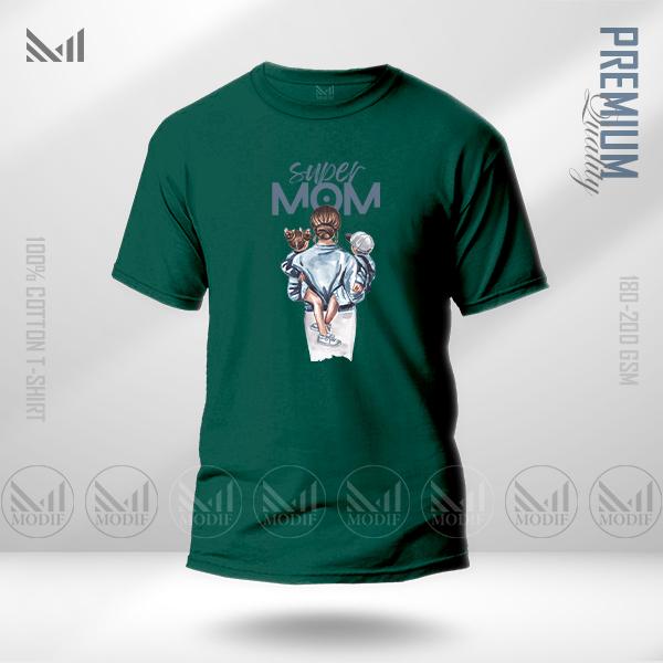 Super mom graphic t shirt premium cotton unisex round neck short sleeve man & women tshirt