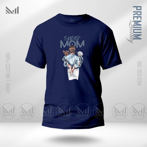 Super mom graphic t shirt premium cotton unisex round neck short sleeve man & women tshirt