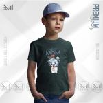 Super mom graphic kids t-shirt unisex round neck short sleeve baju tshirt boys & girls