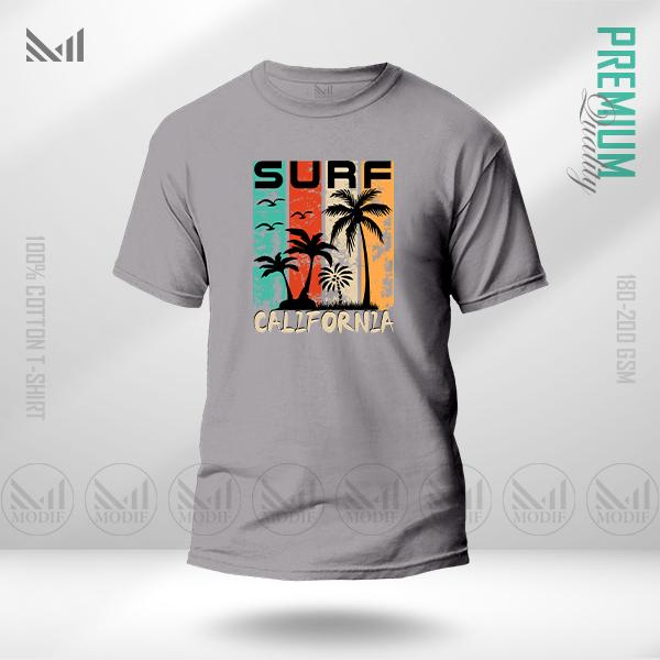 Surf Graphic T-Shirt – Ocean Wave Inspired Design | Premium Cotton | Unisex Round Neck | Short Sleeve | Casual Beach Style Wear