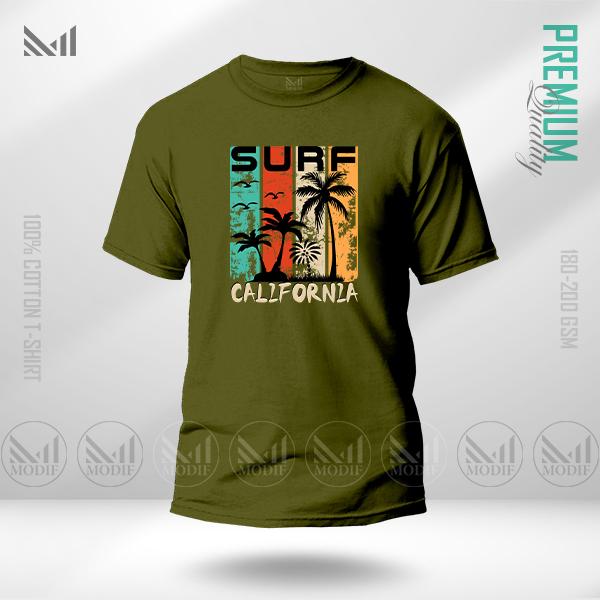 Surf Graphic T-Shirt – Ocean Wave Inspired Design | Premium Cotton | Unisex Round Neck | Short Sleeve | Casual Beach Style Wear