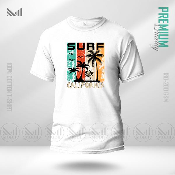 Surf Graphic T-Shirt – Ocean Wave Inspired Design | Premium Cotton | Unisex Round Neck | Short Sleeve | Casual Beach Style Wear