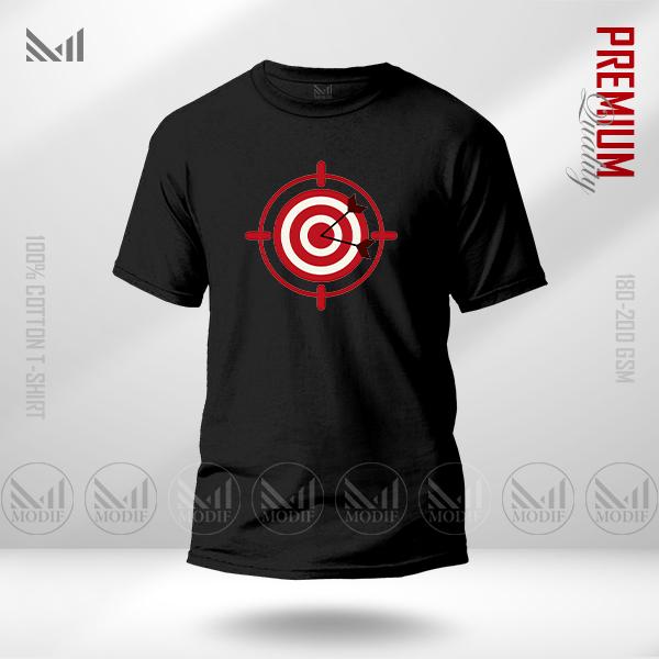 Target Graphic Cotton T-Shirt for Everyday Style | Premium Soft Fabric | Unisex Round Neck Short Sleeve