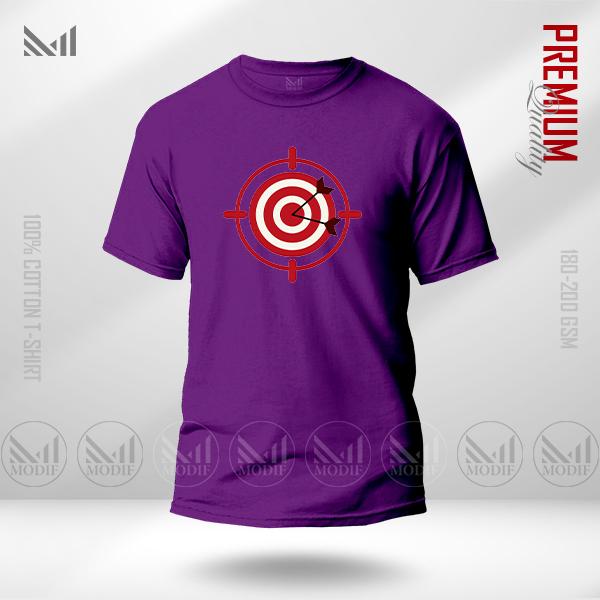 Target Graphic Cotton T-Shirt for Everyday Style | Premium Soft Fabric | Unisex Round Neck Short Sleeve