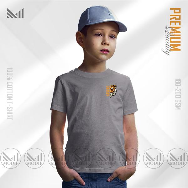 Savage tiger classic kids t shirt premium cotton unisex round neck baju budak boys & girls tshirt