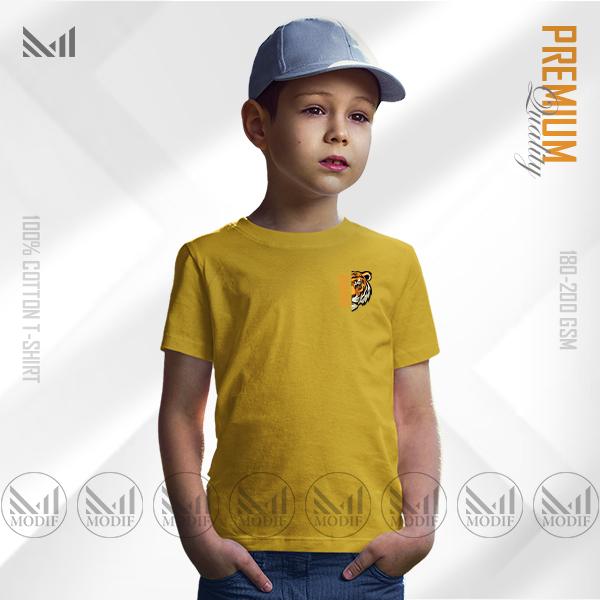 Savage tiger classic kids t shirt premium cotton unisex round neck baju budak boys & girls tshirt
