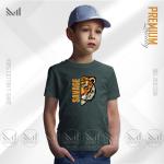 Savage tiger Graphic kids t-shirt premium cotton unisex round neck baju budak boys girls tshirt